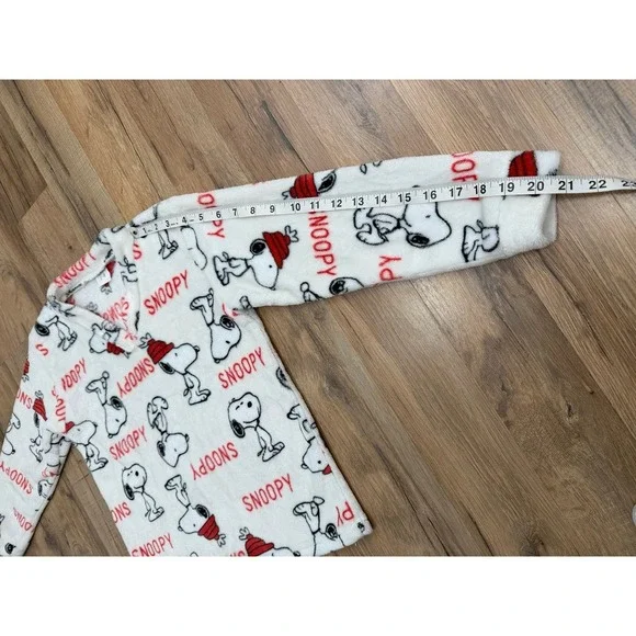 Kids‎ Snoopy Fleece Pajama Set Youth Large 10–12 Plush Sleepwear Peanuts - Picture 9 of 9